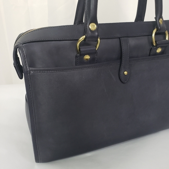 Ghurka Rover No. 66 handbag blue Navy Leather - Picture 3 of 13